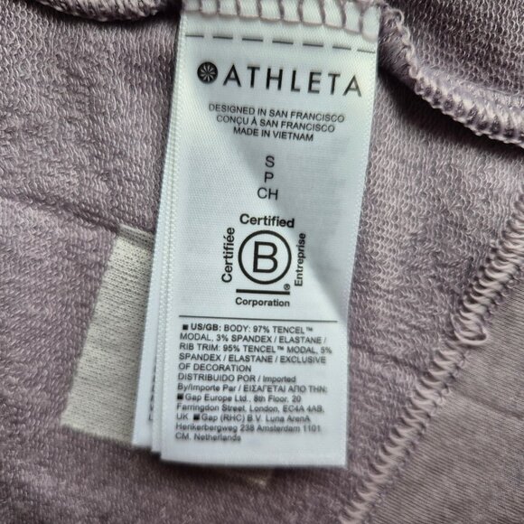 NWT Athleta Pranayama Wrap Sport Cardigan Pocket Soft Terry Light Purple - Picture 13 of 16